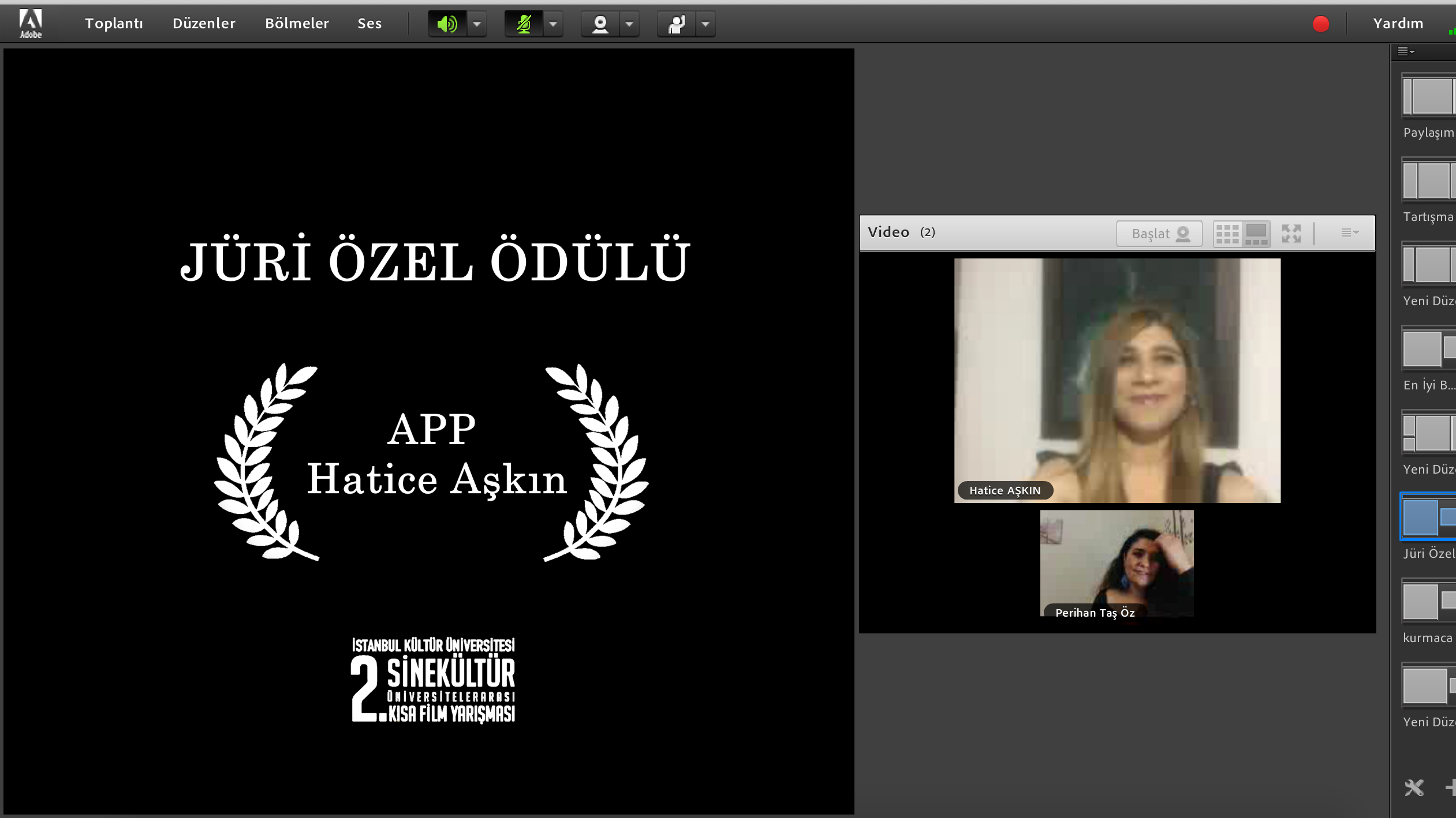 2. SineKültür Üniversitelerarası Kısa Film Yarışması Ödül Töreni