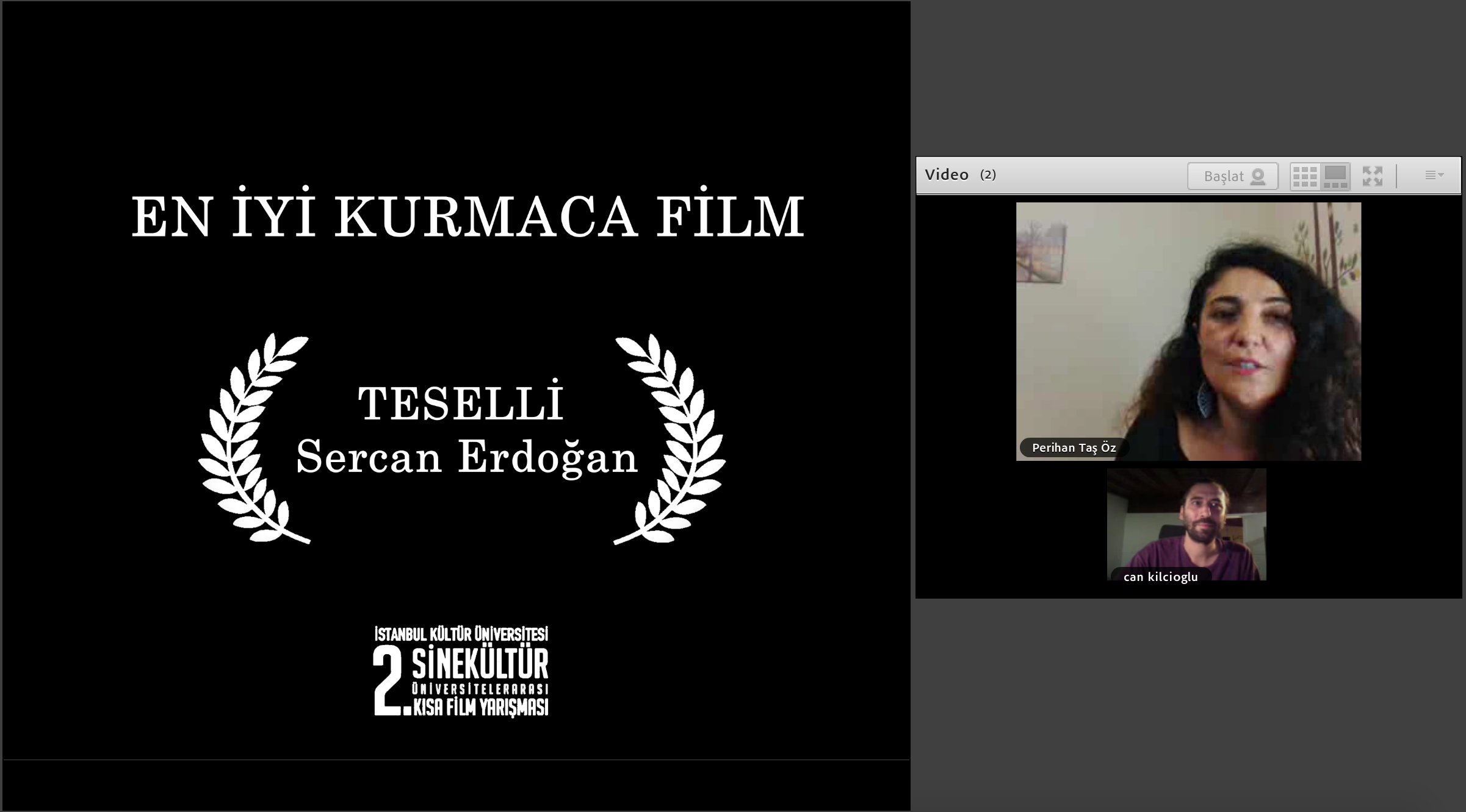 2. SineKültür Üniversitelerarası Kısa Film Yarışması Ödül Töreni